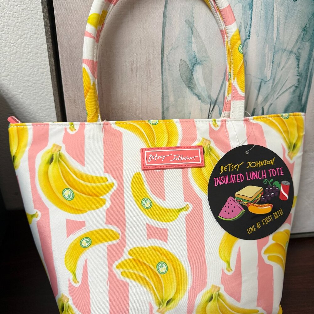 Betsey Johnson Banana Lunch Tote/Bag NWT